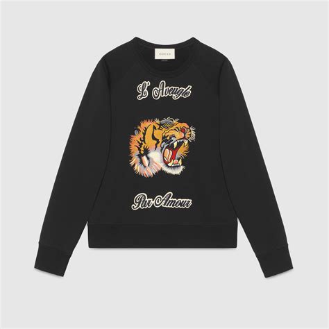 felpa gucci tigre blu|Scopri la nuova collezione di felpe Gucci uomo su FARFETCH.